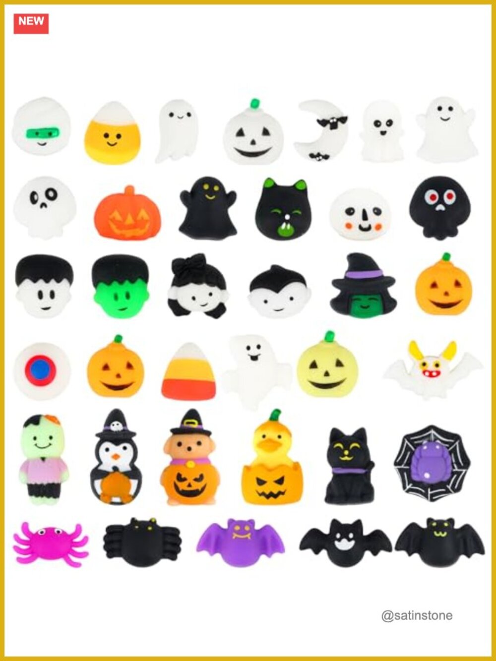 Halloween Mochi Squishy Toys 36 Pack Stress Relief Party Favors TPR